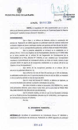 Decreto nº 742 de 2024, ALAK, Julio Cesar