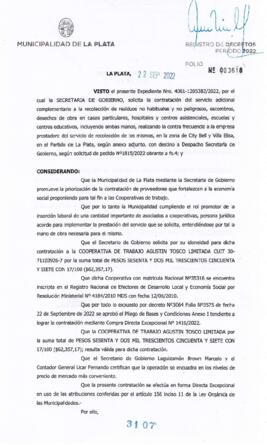 Decreto nº 3107 de 2022, GARRO, Julio cesar