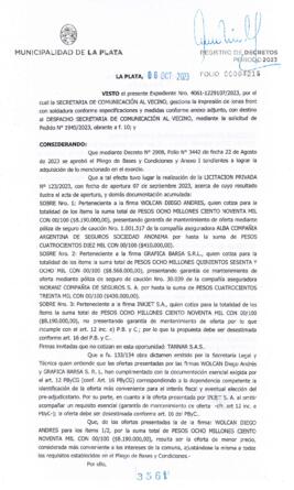 Decreto nº 3561 de 2023, GARRO, Julio cesar