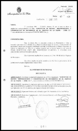 Decreto n° 16 de 2005, Alak, Julio Cesar