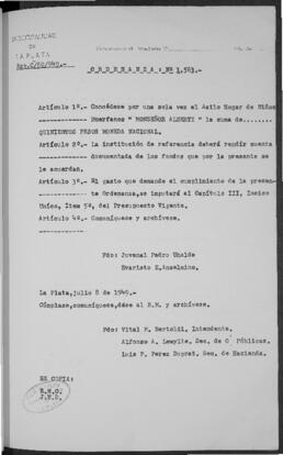 Ordenanza n° 1563 de 1949