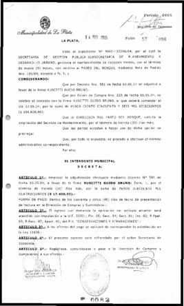 Decreto n° 82 de 2005, Alak, Julio Cesar