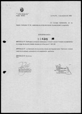 Ordenanza n° 10438 de 2008