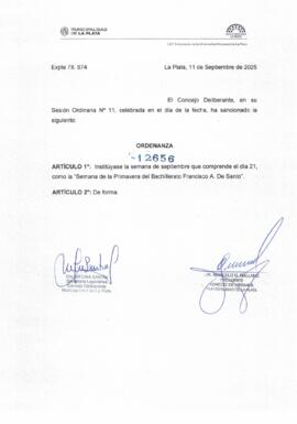 Ordenanza n° 12656 de 2025