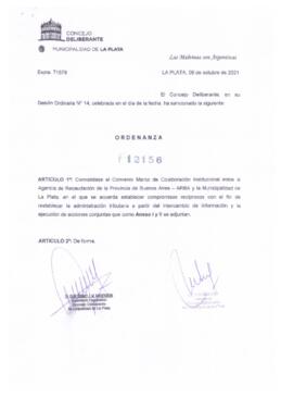 Ordenanza nº 12156 de 2021