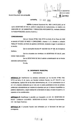 Decreto nº 1212 de 2020, GARRO, Julio cesar