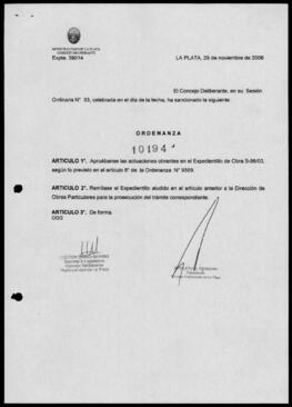 Ordenanza n° 10194 de 2006