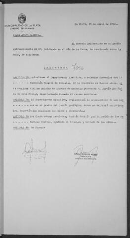 Ordenanza n° 7896 de 1992