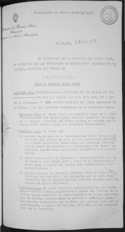 Ordenanza n° 4412 de 1977