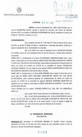 Decreto nº 1633 de 2023, GARRO, Julio cesar