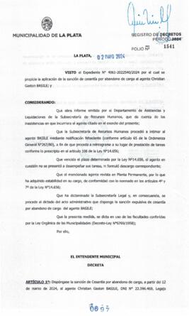 Decreto nº 697 de 2024, ALAK, Julio Cesar