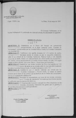 Ordenanza n° 9274 de 2001