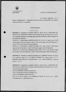 Ordenanza n° 10790 de 2011