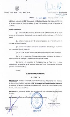 Decreto nº 3605 de 2023, GARRO, Julio cesar