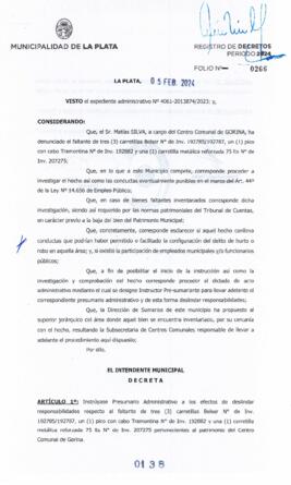 Decreto nº 138 de 2024, ALAK, Julio Cesar