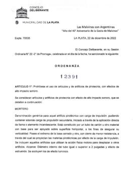 Ordenanza nº 12391 de 2022