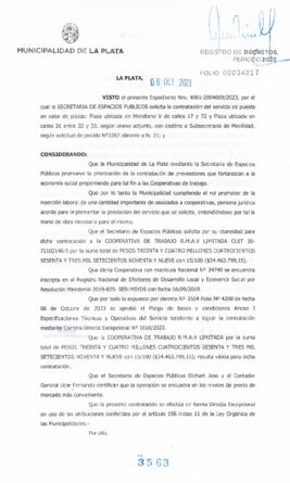 Decreto nº 3563 de 2023, GARRO, Julio cesar