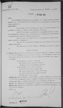 Ordenanza n° 4835 de 1981