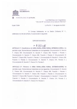 Ordenanza nº 12291 de 2022