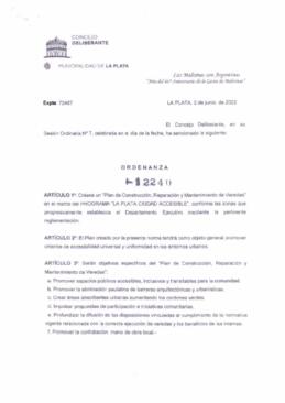 Ordenanza nº 12240 de 2022