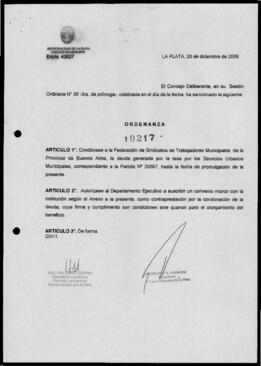 Ordenanza n° 10217 de 2006
