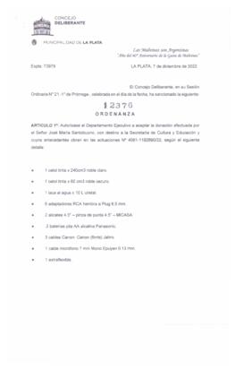 Ordenanza nº 12376 de 2022