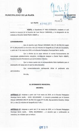 Decreto nº 720 de 2024, ALAK, Julio Cesar