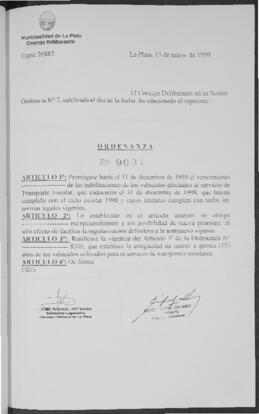 Ordenanza n° 9031 de 1999