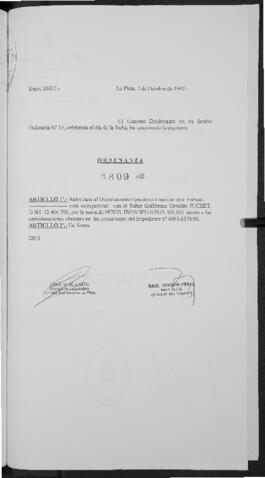 Ordenanza n° 8809 de 1997