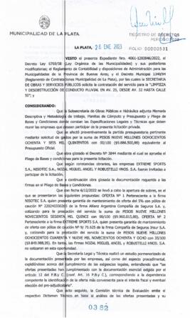 Decreto nº 382 de 2023, GARRO, Julio cesar