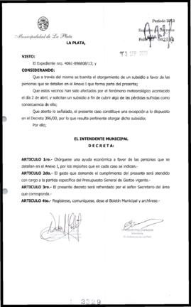 Decreto n° 2329 de 2013, Bruera, Oscar Pablo