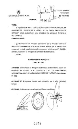 Decreto nº 5 de 2020, GARRO, Julio cesar