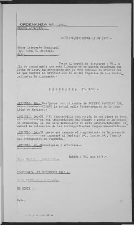 Ordenanza n° 1208 de 1948