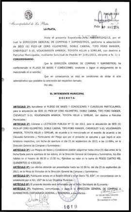Decreto n° 1619 de 2013, Bruera, Oscar Pablo