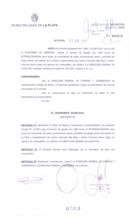Decreto nº 503 de 2021, GARRO, Julio cesar