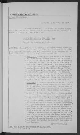 Ordenanza n° 3531 de 1967