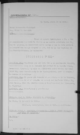 Ordenanza n° 1361 de 1949