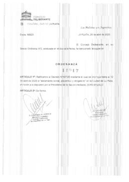 Ordenanza nº 11917 de 2020