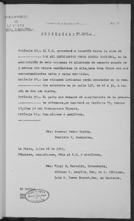 Ordenanza n° 1625 de 1949