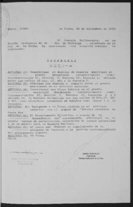 Ordenanza n° 9250 de 2000