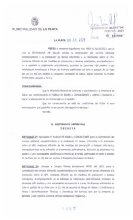 Decreto nº 1497 de 2021, GARRO, Julio cesar