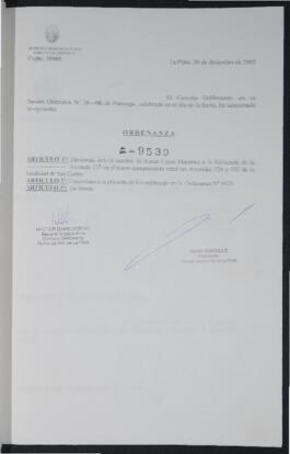 Ordenanza n° 9539 de 2002