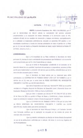 Decreto nº 478 de 2021, GARRO, Julio cesar