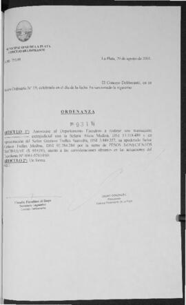 Ordenanza n° 9311 de 2001