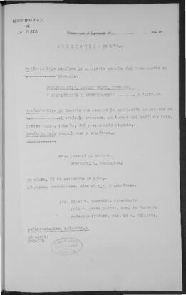 Ordenanza n° 1749 de 1949