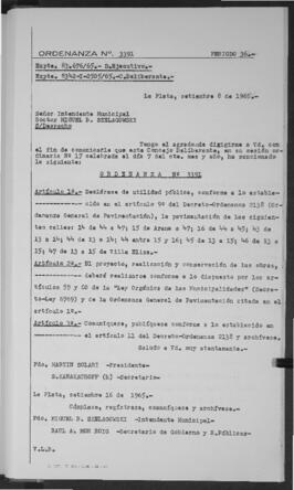 Ordenanza n° 3391 de 1965