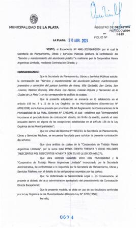 Decreto nº 674 de 2024, ALAK, Julio Cesar
