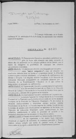 Ordenanza n° 8828 de 1997