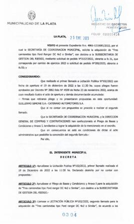 Decreto nº 304 de 2023, GARRO, Julio cesar