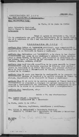 Ordenanza n° 3076 de 1964